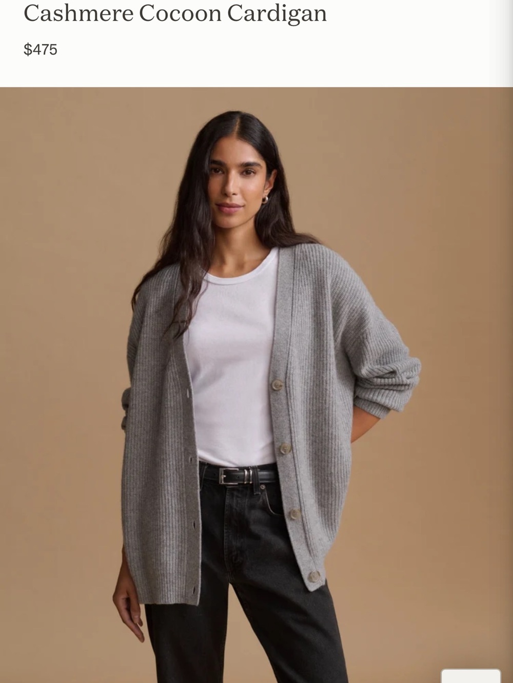 Jenni Kayne Gray Cashmere Cocoon Cardigan